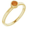 Bague en citrine naturelle jaune 14 carats de 4 mm
