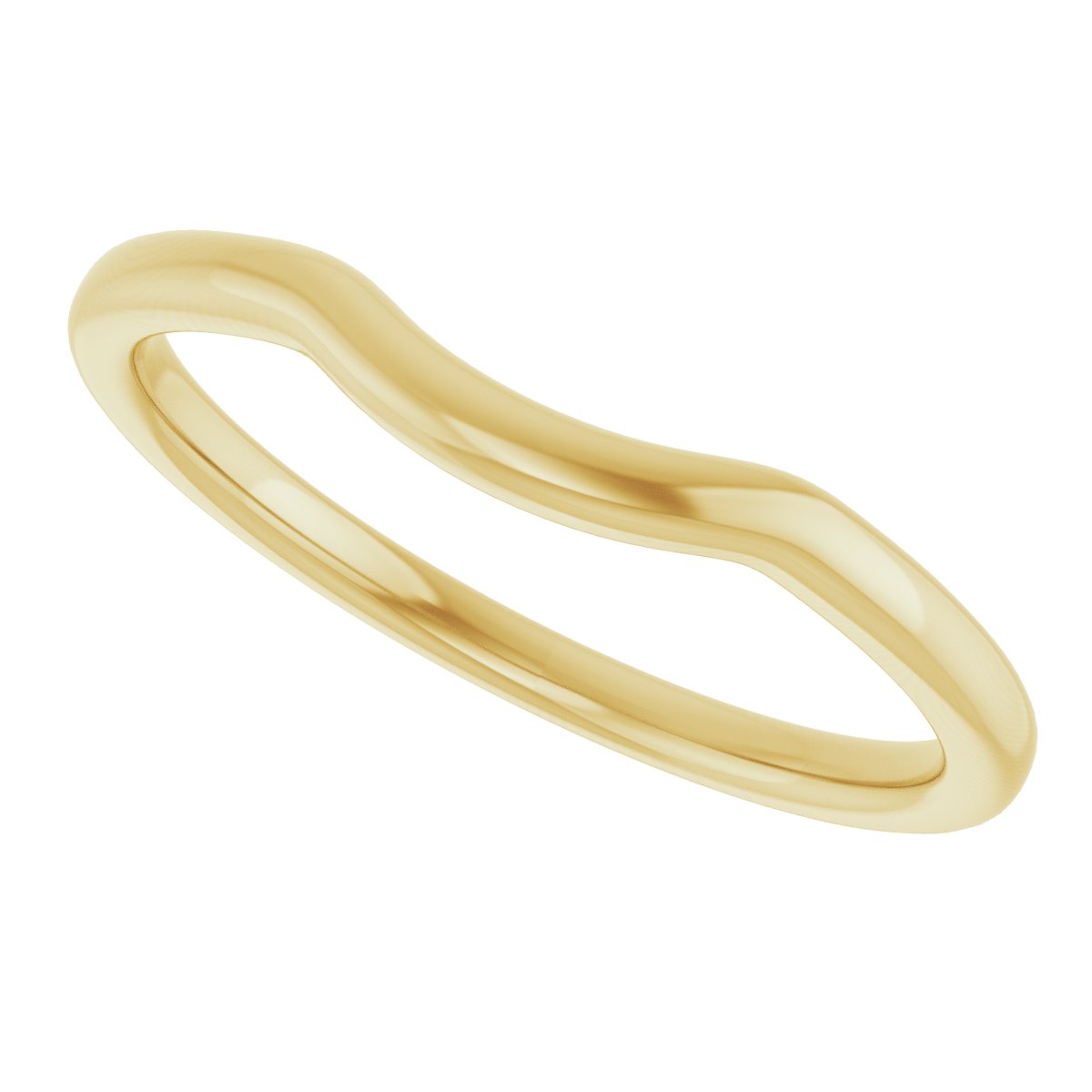 14K Yellow Gold Contour Band
