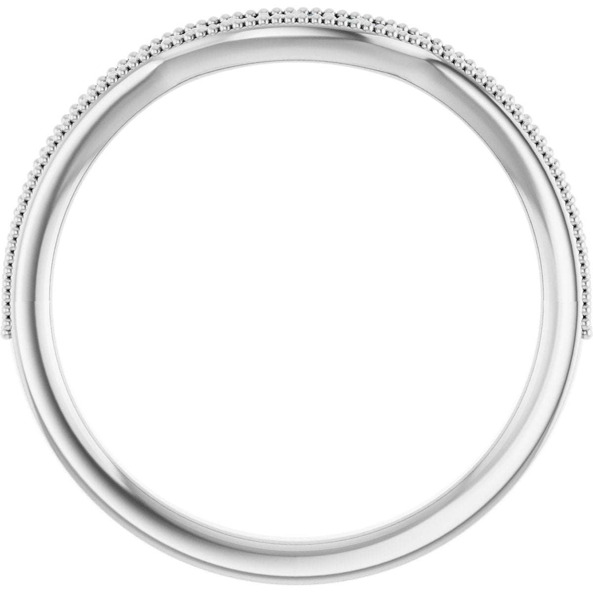 14K White Gold 1/8 CTW Natural Diamond Contour Band