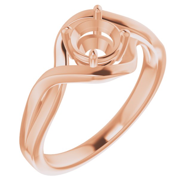 Bague ronde en or 14 carats, 5,8 mm