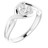 Monture de bague ronde Continuum en argent sterling 4,8 mm