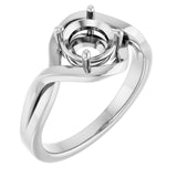 Bague de montage ronde blanche 10K de 6,5 mm