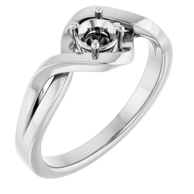 Bague de montage ronde blanche 10K de 4,1 mm