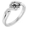 Bague de montage ronde 4,1 mm en or blanc 14 carats
