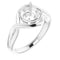 Bague de montage ronde blanche 10K 7 mm