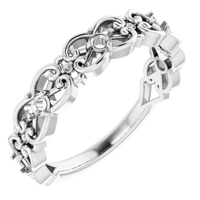 Monture de bague en argent sterling d'inspiration vintage