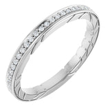 14K White Gold 1/8 CTW Natural Diamond Anniversary Band