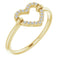 14K Yellow Gold .07 CTW Natural Diamond Heart Ring