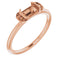 Bague empilable en or rose 14 carats