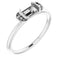 Monture de bague empilable en platine