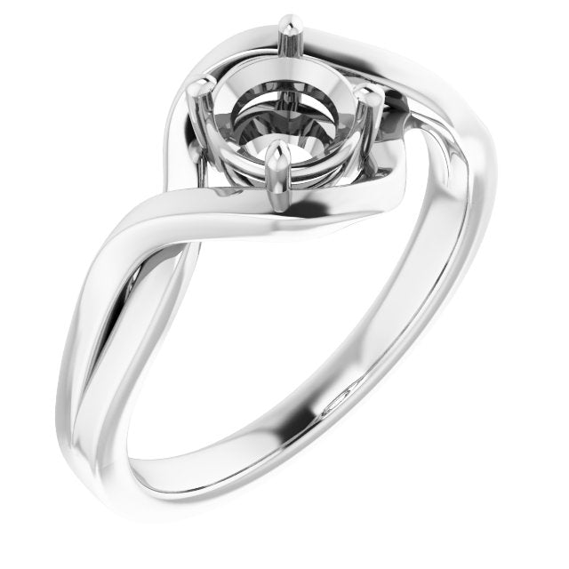 Monture de bague ronde Continuum en argent sterling 5,5 mm