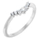 14K White Gold 1/8 CTW Natural Diamond Contour Band
