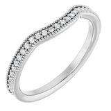 14K White Gold 1/8 CTW Natural Diamond Contour Band