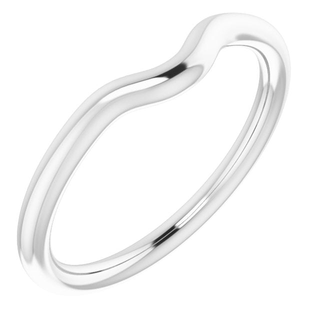 14K White Gold Band for 4.1 mm Round Ring