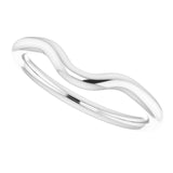 14K White Gold Band for 5.8 mm Round Ring