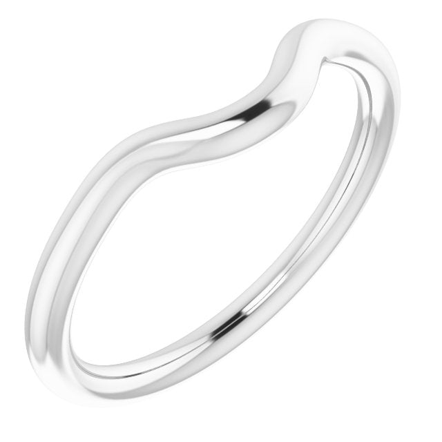 10K White Gold Band for 6.5 mm Round Ring