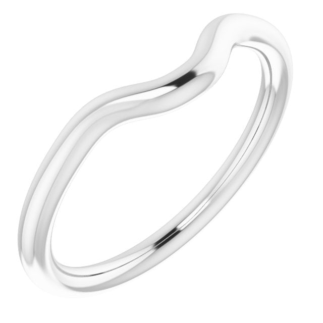 14K White Gold Band for 5.8 mm Round Ring