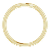 14K Yellow Gold Band for 5.2 mm Round Ring