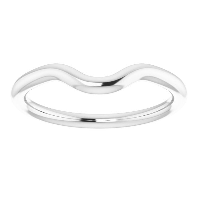 14K White Gold Band for 5.8 mm Round Ring