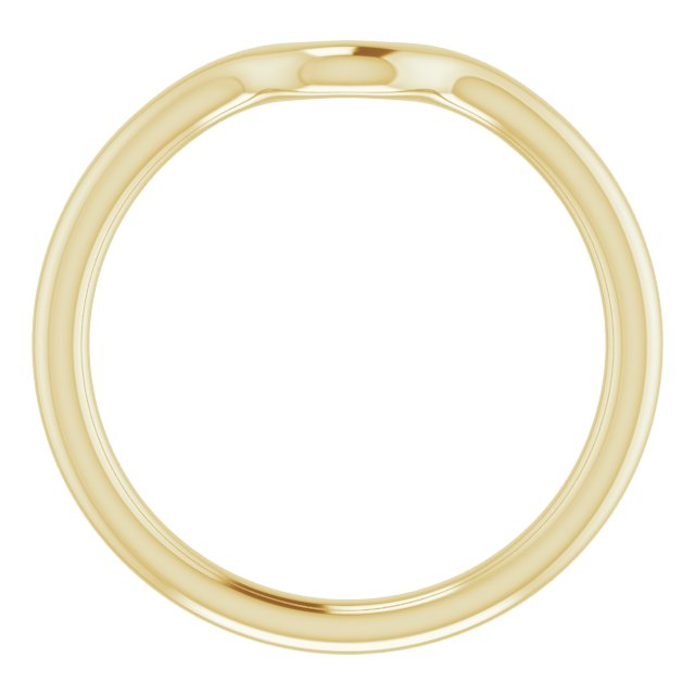 10K Yellow Gold Band for 5x3 mm Oval Ring