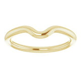 10K Yellow Gold Band for 5x3 mm Oval Ring