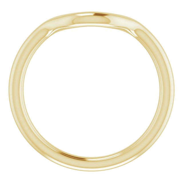 14K Yellow Gold Band for 11x9 mm Oval Ring