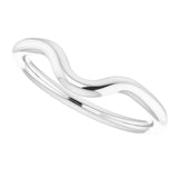 14K White Gold Band for 7x5 mm Oval Ring