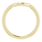 14K Yellow Gold Band for 7x5 mm Oval Ring