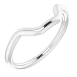 14K White Gold Band for 10x8 mm Emerald Ring