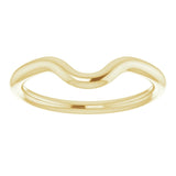 14K Yellow Gold Band for 7x5 mm Oval Ring