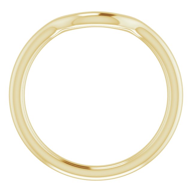 14K Yellow Gold Band for 6 mm Cushion Ring