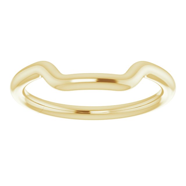 18K Yellow Gold Band for 6.5 mm Square Ring