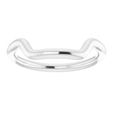 14K White Gold Band for 10 mm Square Ring