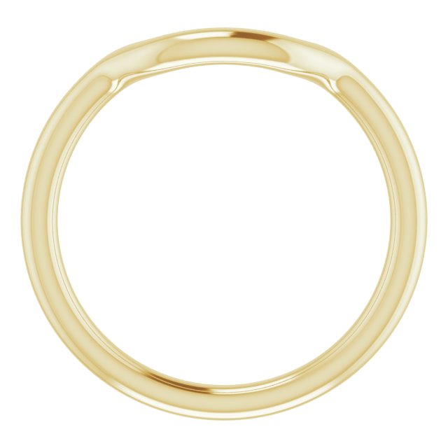 14K Yellow Gold Band for 9 mm Cushion Ring