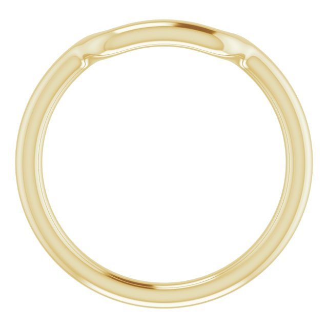 18K Yellow Gold Band for 6.5 mm Square Ring