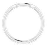 14K White Gold Band for 5 mm Square Ring