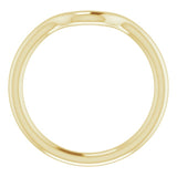 14K Yellow Gold Band for 6 mm Round Ring