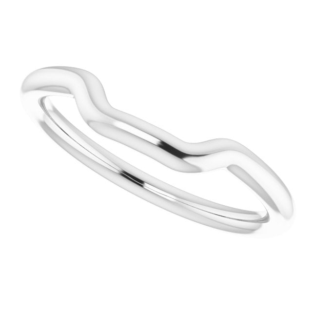 14K White Gold Band for 5 mm Square Ring