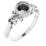 Bague de montage ronde en palladium de 5,5 mm