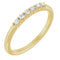 Bague empilable en or jaune 14 carats sertie de diamants naturels (0,25 carat au total)