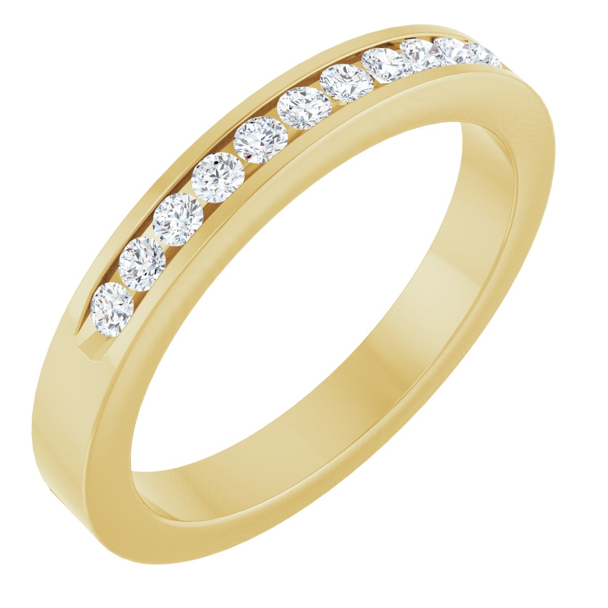 14K Yellow Gold 1/4 CTW Natural Diamond Anniversary Band Size 7
