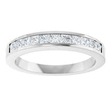 14K White Gold 1/2 CTW Natural Diamond Anniversary Band Size 7