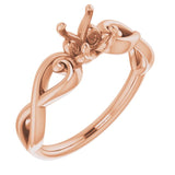 Bague de montage ronde en or 10 carats de 5,5 mm