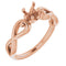 Bague ronde en or 14 carats de 5,2 mm
