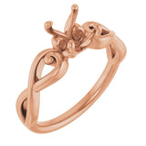 Bague de montage ronde en or 10 carats, 6,5 mm