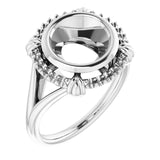Bague de montage ronde blanche 10K 8,8 mm