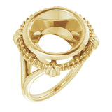 Bague de montage ronde 12 mm jaune 10K