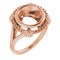 Bague de montage ronde 10K Rose 9,4 mm