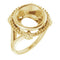 Bague de montage ronde jaune 10K de 11 mm