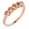 Bague sertie de cinq pierres en or rose 14 carats